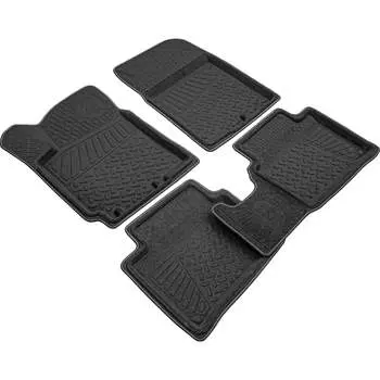 Ворсовые салонные коврики для Hyundai Solaris 10-17 REZKON