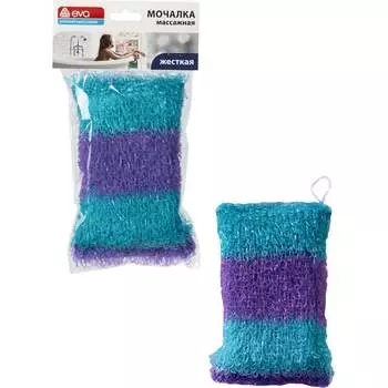 Вязнная мочалка Eva Брикет Полоса М371