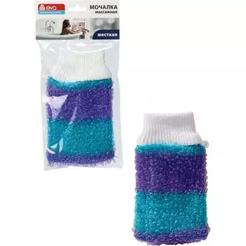 Вязнная мочалка Eva Полоса М381