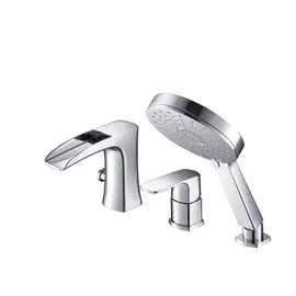 Врезной каскадный смеситель для ванны Timo