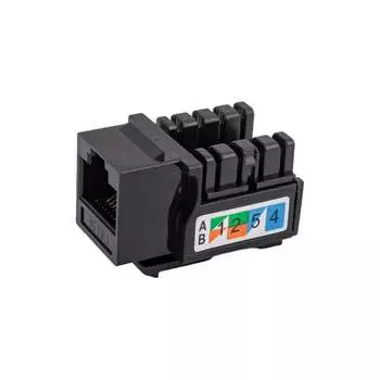 Вставка keystone Cabeus KJ-RJ45-Cat.5e-90-BK