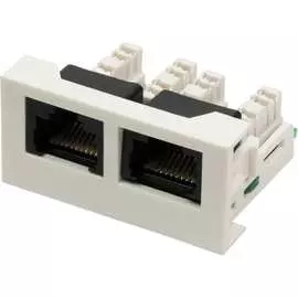 Вставка LANMASTER Mosaic LAN-WA-LP-2x45/6-WH