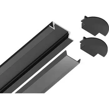Встраиваемый профиль для светодиодной ленты Ambrella Light ILLUMINATION GP1001BK/BK