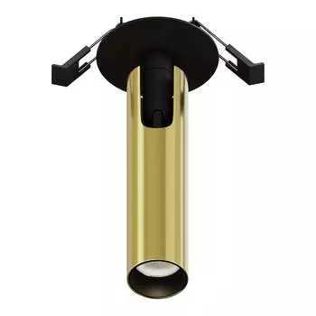 Встраиваемый светильник MAYTONI Focus T LED 6W Алюминий Черный и Латунь C141RS-L125-6W4K-BBS