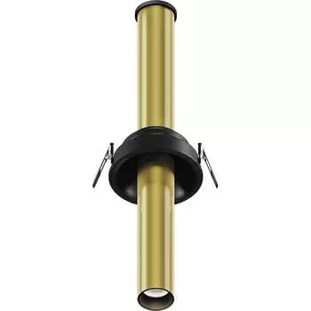 Встраиваемый светильник MAYTONI Focus T LED 7W Алюминий Черный и Латунь C140RS-L300-7W4K-BBS