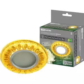 Встраиваемый светильник TDM ELECTRIC СВ 03-07 MR16, 50Вт, G5.3, LED подсветка 3 Вт, золото/хром SQ0359-0135