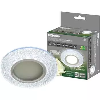 Встраиваемый светильник TDM СВ 03-11 MR16, 50Вт, G5.3, LED подсветка 3 Вт, зеркальный/хром SQ0359-0139