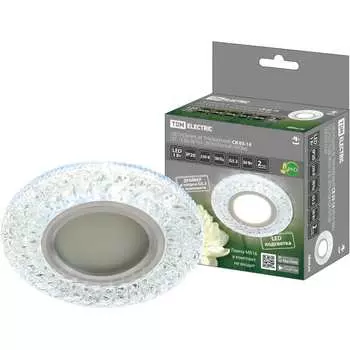 Встраиваемый светильник TDM ELECTRIC СВ 03-14 MR16, 50Вт, G5.3, LED подсветка 3 Вт, зеркальный/хром SQ0359-0144