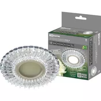 Встраиваемый светильник TDM ELECTRIC СВ 03-16 MR16, 50Вт, G5.3, LED подсветка 3 Вт, зеркальный/хром SQ0359-0146