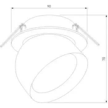 Встраиваемый светодиодный светильник Elektrostandard uno черный 25092/led a065455