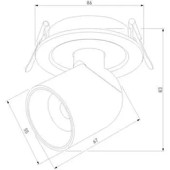 Встраиваемый светодиодный светильник Elektrostandard spot черный 25093/led a065457