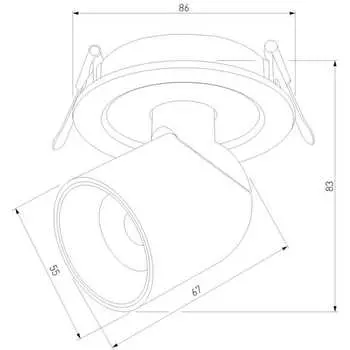 Встраиваемый светодиодный светильник Elektrostandard spot белый 25093/led a065456
