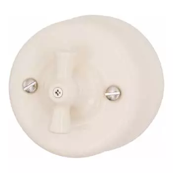 Выключатель 2 клавишный Bironi керамика, цвет песочное золото B1-202-04