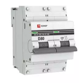 Выключатель автоматический EKF PROxima ВА 47-100 mcb47100-2-80D-pro