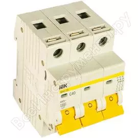 Автомат IEK ВА47-29 3п, C, 40А, 4.5кА MVA20-3-040-C