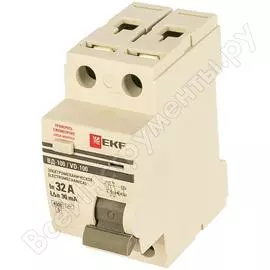 Узо EKF PROxima АС 2п 32А 30мА elcb-2-32-30-em-pro