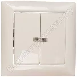 Двухклавишный выключатель Кунцево-Электро СЕЛЕНА С510-397 8104