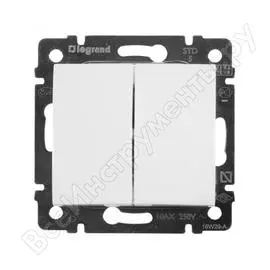 Двухклавишный выключатель Legrand