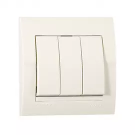 Выключатель Lezard х3 ПБТ крем 702-0303-109