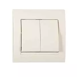 Выключатель Lezard х2 ПБТ крем 702-0303-101