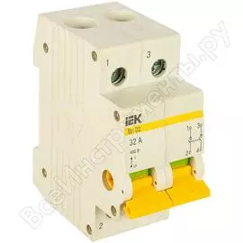 Выключатель нагрузки IEK ВН-32 32А/2П MNV10-2-032
