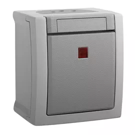 Выключатель panasonic 1кл свет серый ip54 pacific 54719 wptc4002-2gr-res