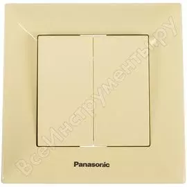 Выключатель panasonic 2кл крем arkedia 54753 wmtc0009-2bg-res