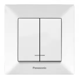 Выключатель panasonic 2кл свет белый arkedia 54778 wmtc0010-2wh-res