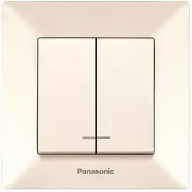 Выключатель panasonic 2кл свет крем arkedia 54752 wmtc0010-2bg-res