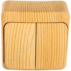 Двухклавишный выключатель Systeme Electric Этюд Дача BA10-002D