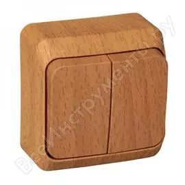 Двухклавишный выключатель Systeme Electric Этюд Дача BA10-002T