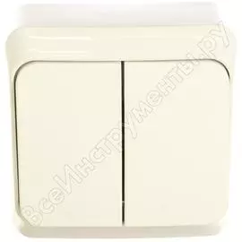 Двухклавишный выключатель Systeme Electric Этюд BA10-002B