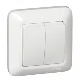 Выключатель schneider electric 2-клавишный сп прима 10а белый sche вс5у-218 vs5u-218-b вс5у-218-б