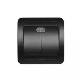 Двухклавишный выключатель Smartbuy Марс SBE-02b-10-SW2-1-c