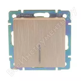 Проходной одноклавишный переключатель WERKEL WL10-SW-1G-2W-LED a035615