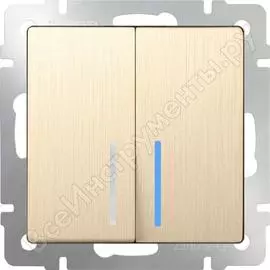 Проходной двухклавишный выключатель WERKEL W1122110 a051418