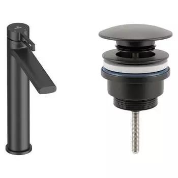 Высокий смеситель для раковины в ванную комнату Wellsee ONCE! and forever 201000017