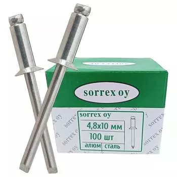 Вытяжная заклепка SORREX 4.8х10 100 шт. 2ASK 48100 100