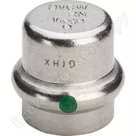 Заглушка viega sanpress inox с sc-contur, нержавеющая сталь, 22 мм 452872