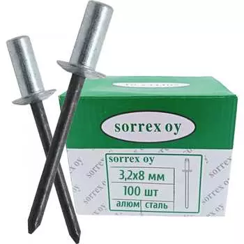 Закрытая вытяжная заклепка SORREX 3.2х8 100 шт. ASD 32800 CE 100