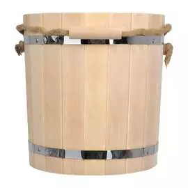 Запарник банные штучки русский дух 13 л, с пластиковой вставкой, с одной веревочной ручкой, липа 31156