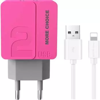 Зарядное устройство для смартфона More Choice NC46i Pink