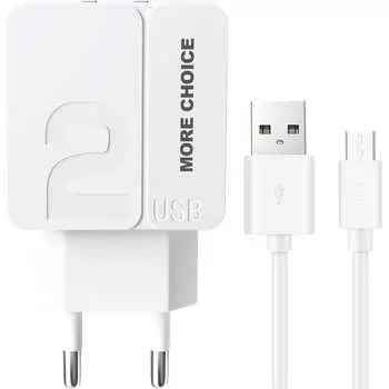 Зарядное устройство для смартфона More Choice NC46m White