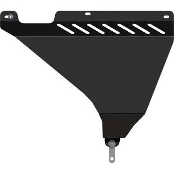 Защита адсорбера для CITROEN C4 Sedan 2013-1.6 АТ/ PEUGEOT 408 2013-1.6 АТ, гнутая, сталь 2.0 мм, с крепежом sheriff