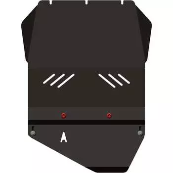 Защита акпп и рк для SSANG YONG Rexton II 2007-2017 2.0/ 2.7 TD, гнутая, сталь 3 мм, с крепежом sheriff