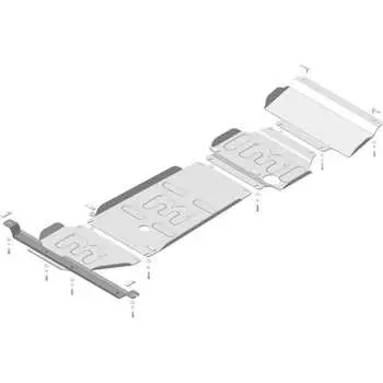 Защита алюминиевая Toyota Tundra hybrid,V=3,5, 4WD, с 2022 г.. ООО Трио Сервис