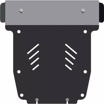 Защита картера для AUDI Q 7 для комплекта offroad 2006-2015 2.7/ 4.2/ 2.5TDI/ 3,6, гнутая, сталь 2.5 мм, с крепежом sheriff