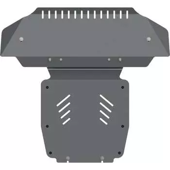 Защита картера для AUDI Q 7 для комплекта S-line 2006-2015 4.2 FSI, гнутая, AL 5 мм, с крепежом sheriff