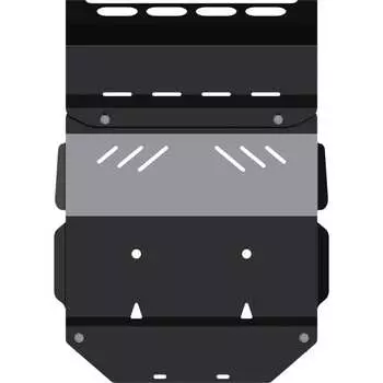 Защита картера для FORD Mustang 2005-2014 4.0 V6, гнутая, сталь 2.0 мм, с крепежом sheriff