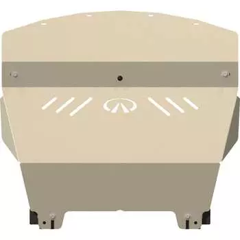 Защита картера для INFINITI Q 70 (M 25) 2010-2019 2.5, гнутая, AL 5 мм, с крепежом sheriff